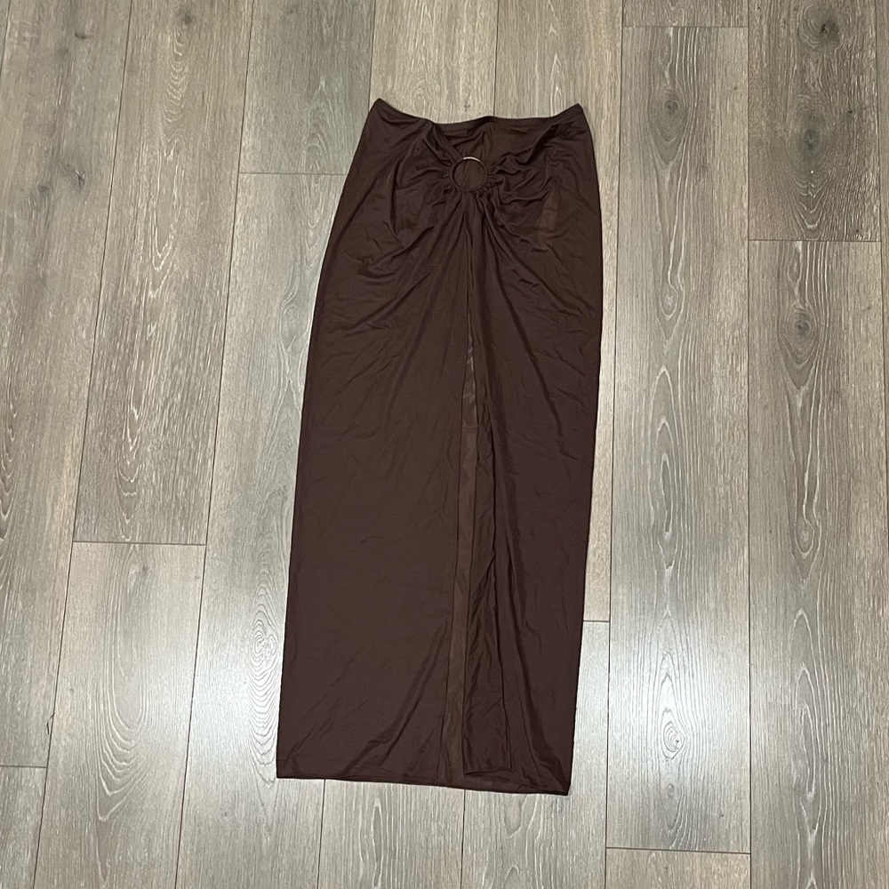 Skims Chocolate Mesh Sarong Cover Up XL - fits like L